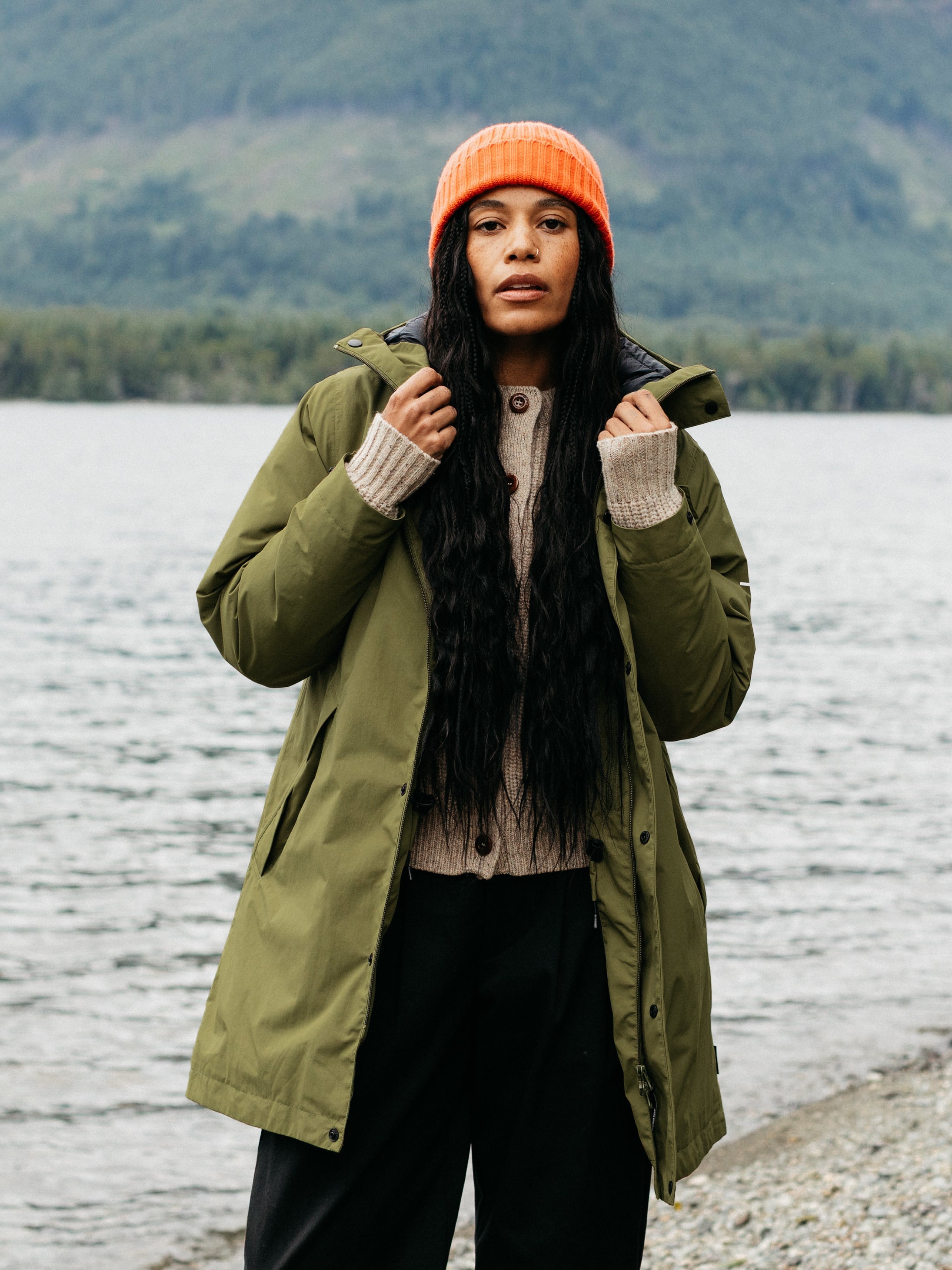 Recycled Waterproof Parka in Green - Skye
