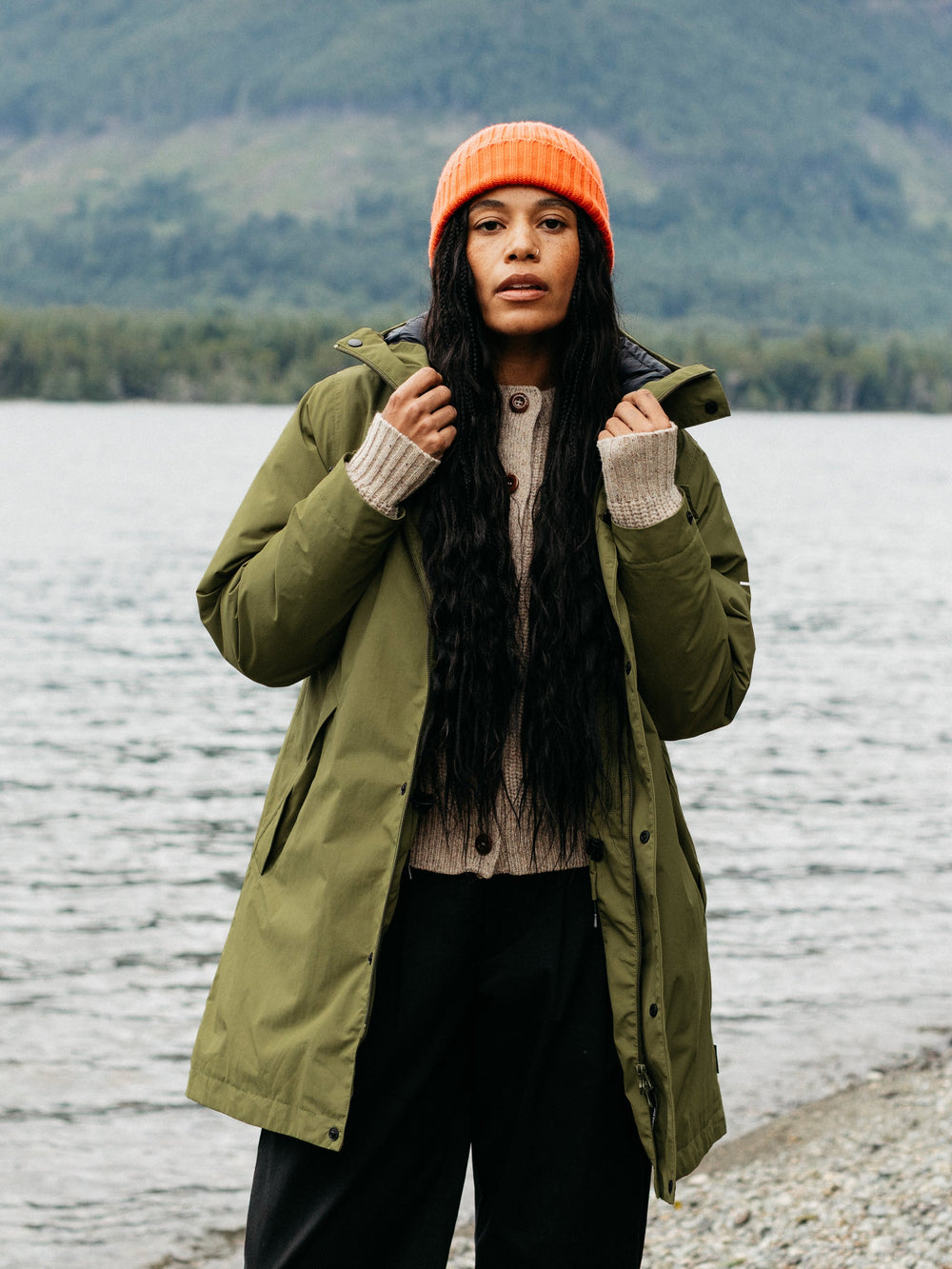 Recycled Waterproof Parka in Green - Skye