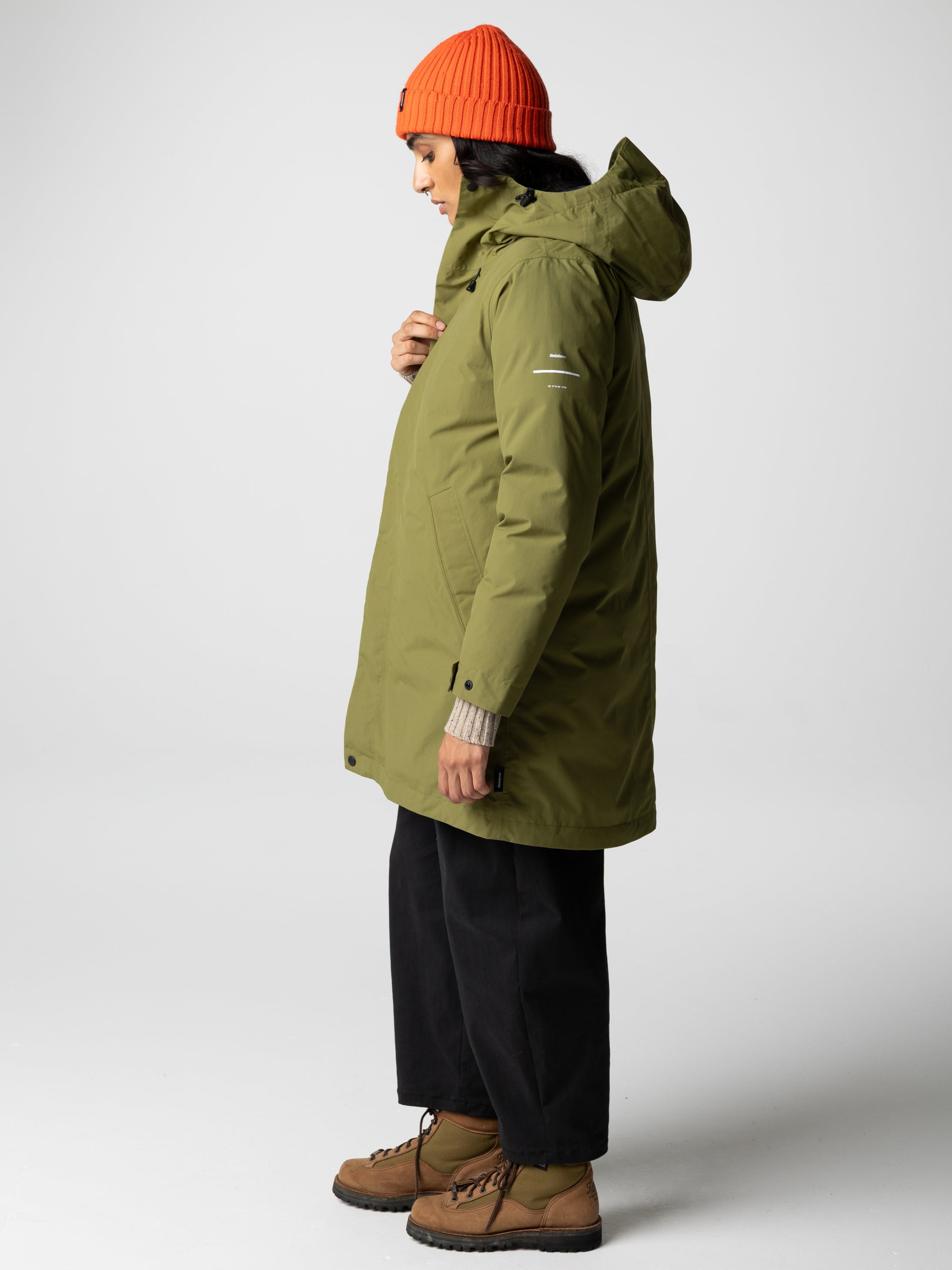 Recycled Waterproof Parka in Green - Skye