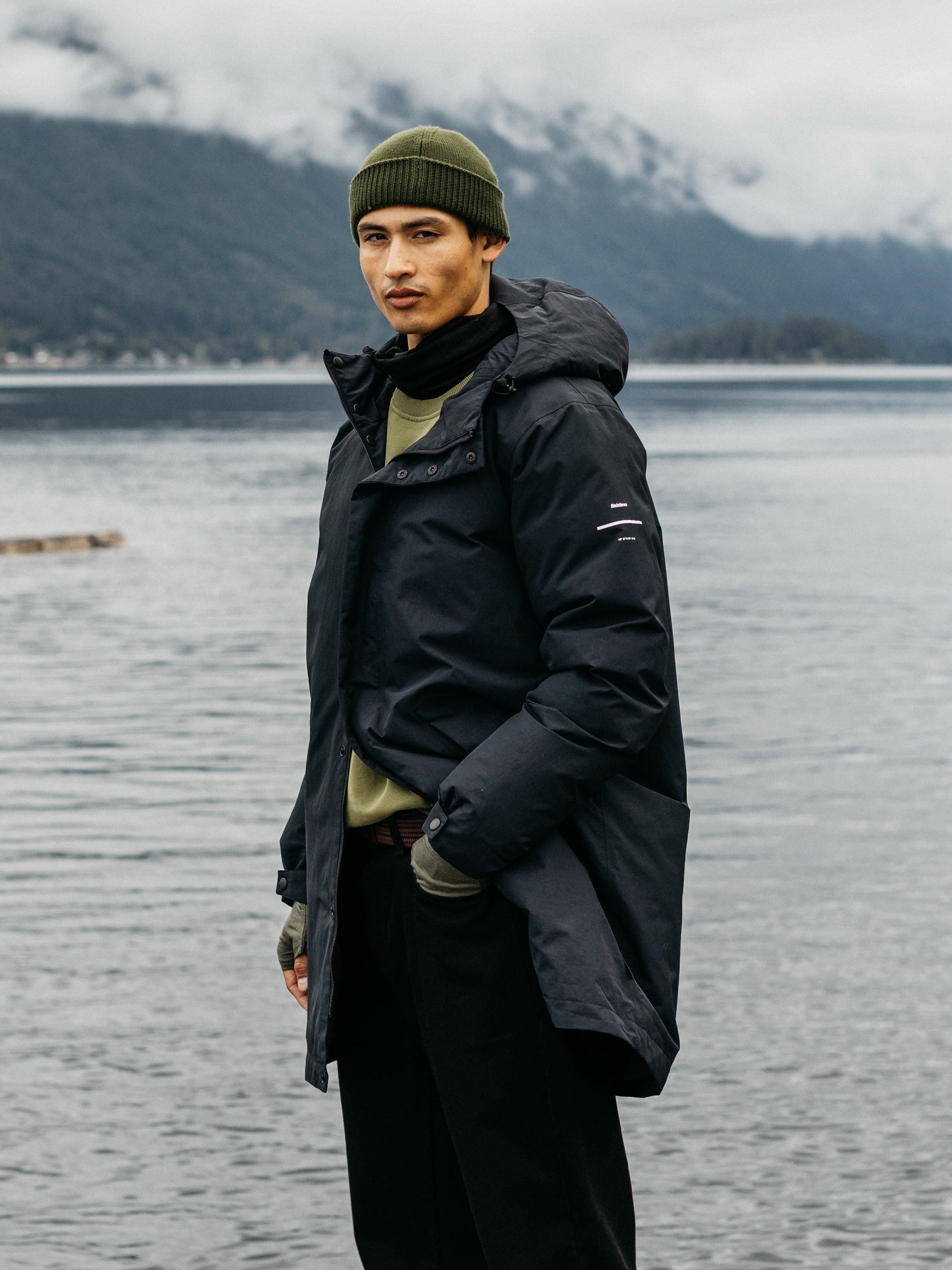 Recycled Waterproof Parka in Black - Solway