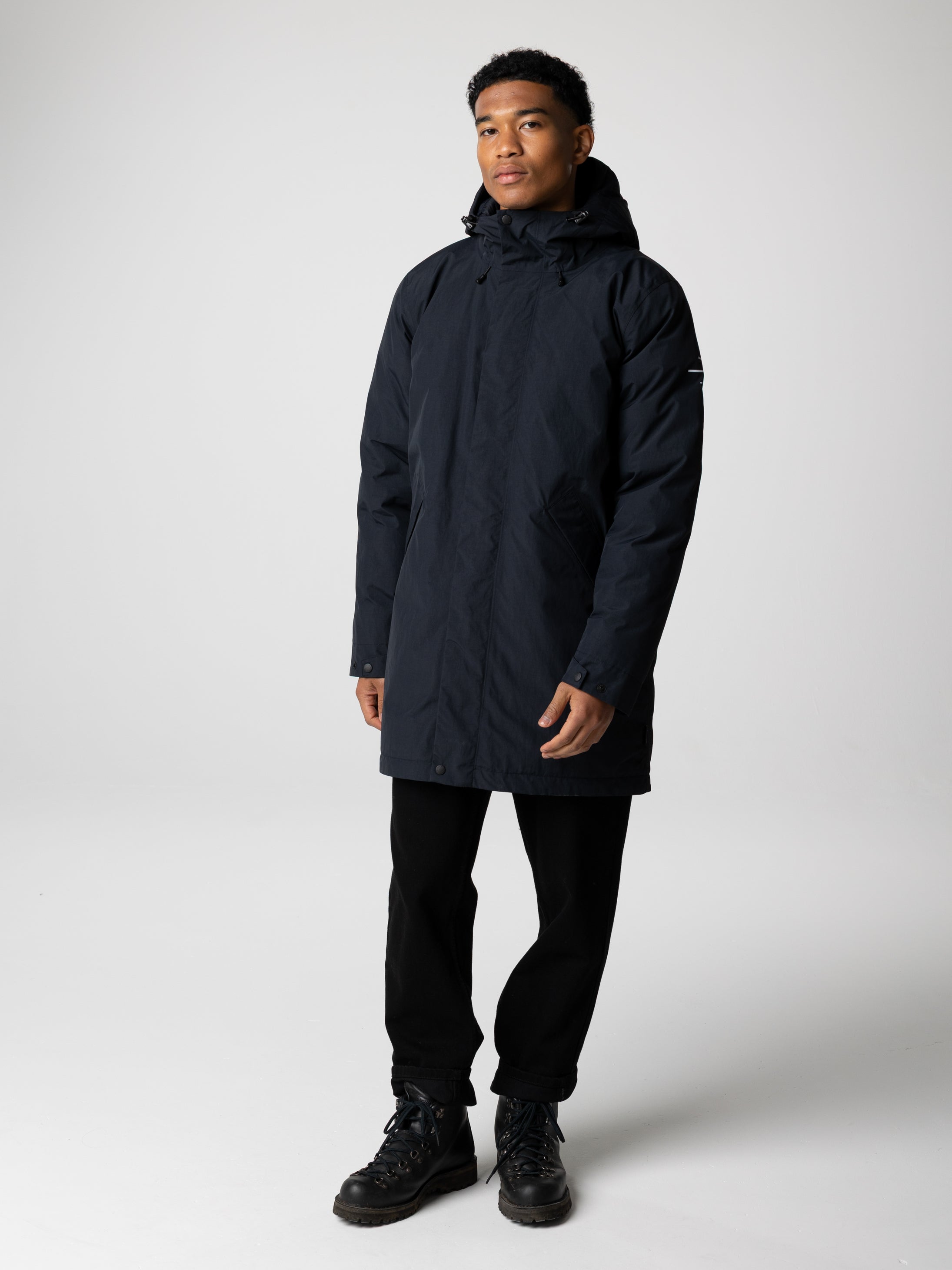 Recycled Waterproof Parka in Black - Solway