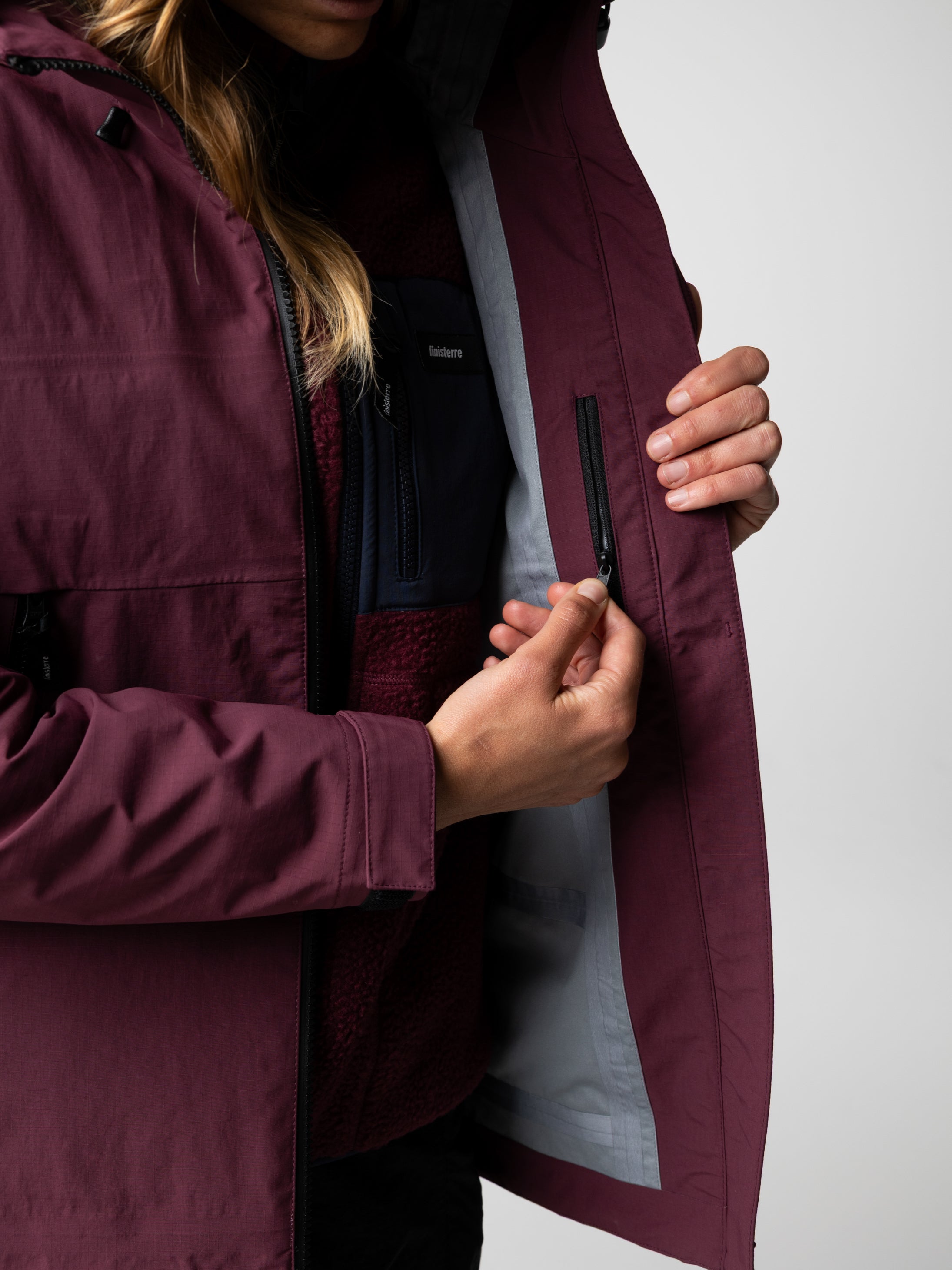 Recycled Waterproof Jacket in Plum - Stormbird