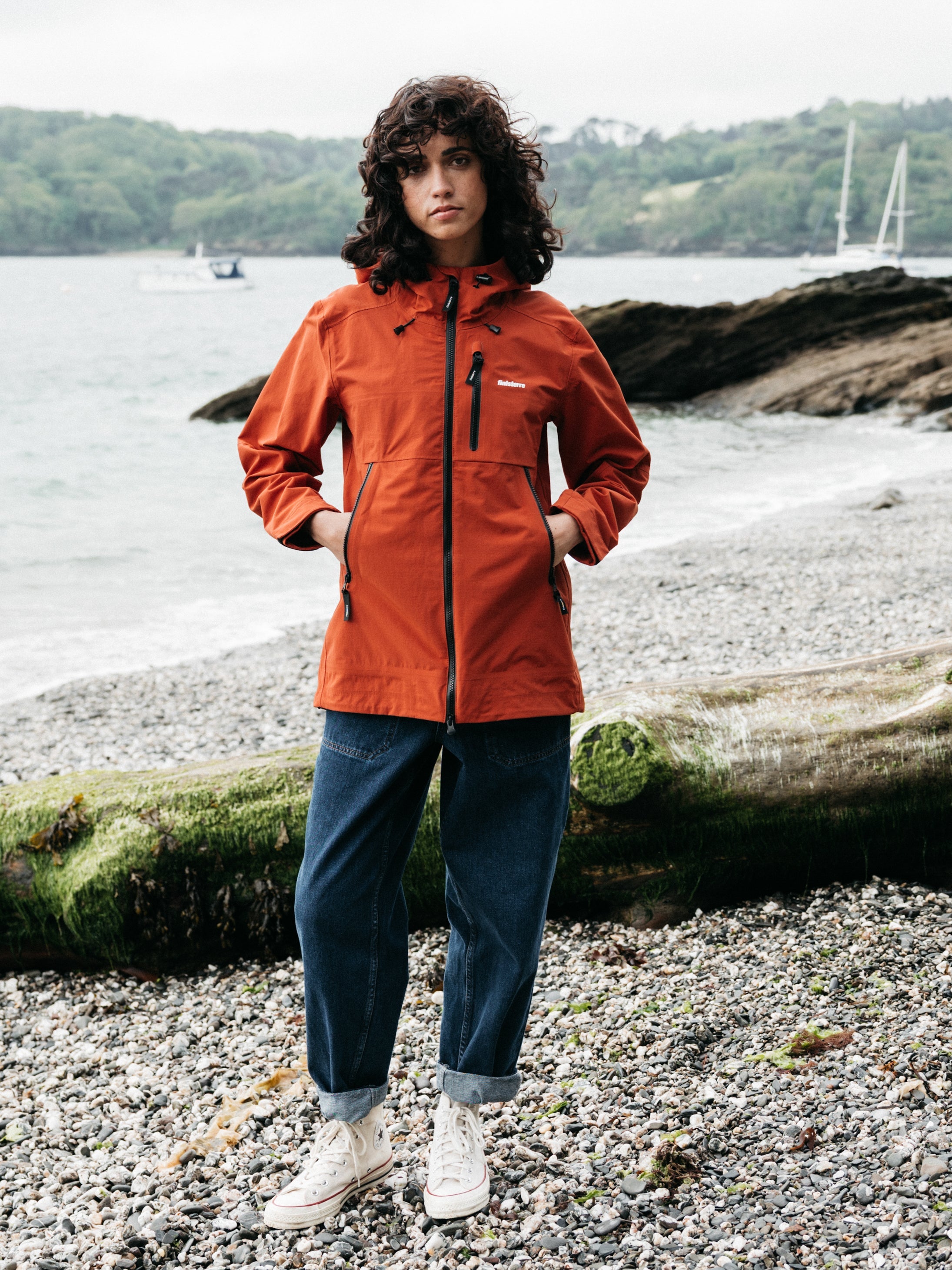 Recycled Waterproof Jacket in Terracotta - Stormbird