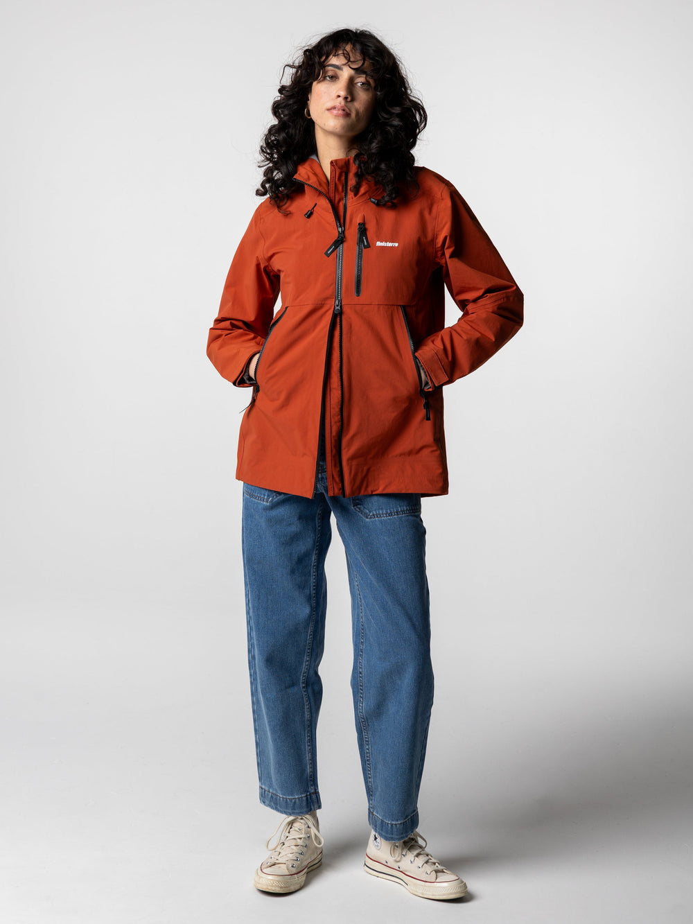 Recycled Waterproof Jacket in Terracotta - Stormbird