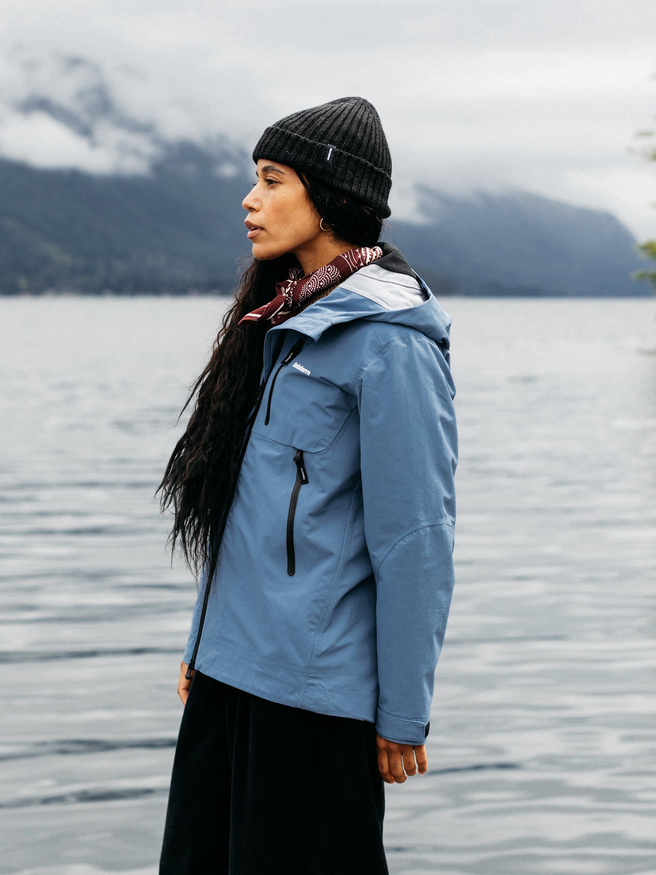 Recycled Waterproof Jacket in Blue - Stormbird