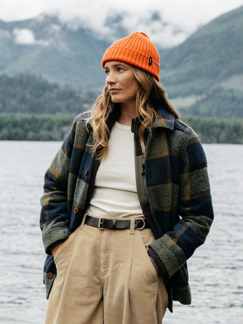 Wool Blend Blanket Jacket in Sugar Kelp Multi - Stowe