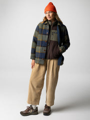 Wool Blend Blanket Jacket in Sugar Kelp Multi - Stowe