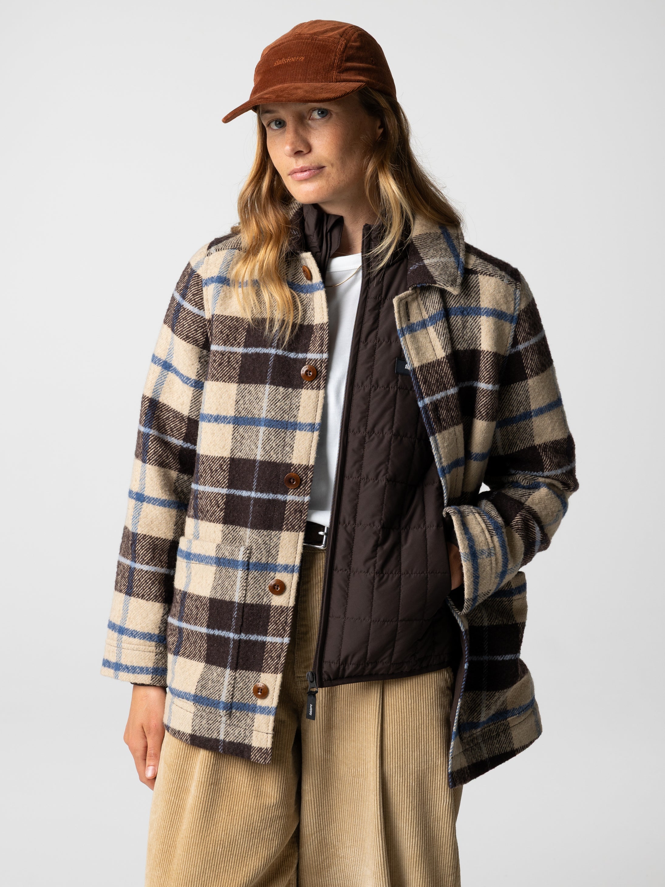 Wool Blend Blanket Jacket in Calico Multi - Stowe