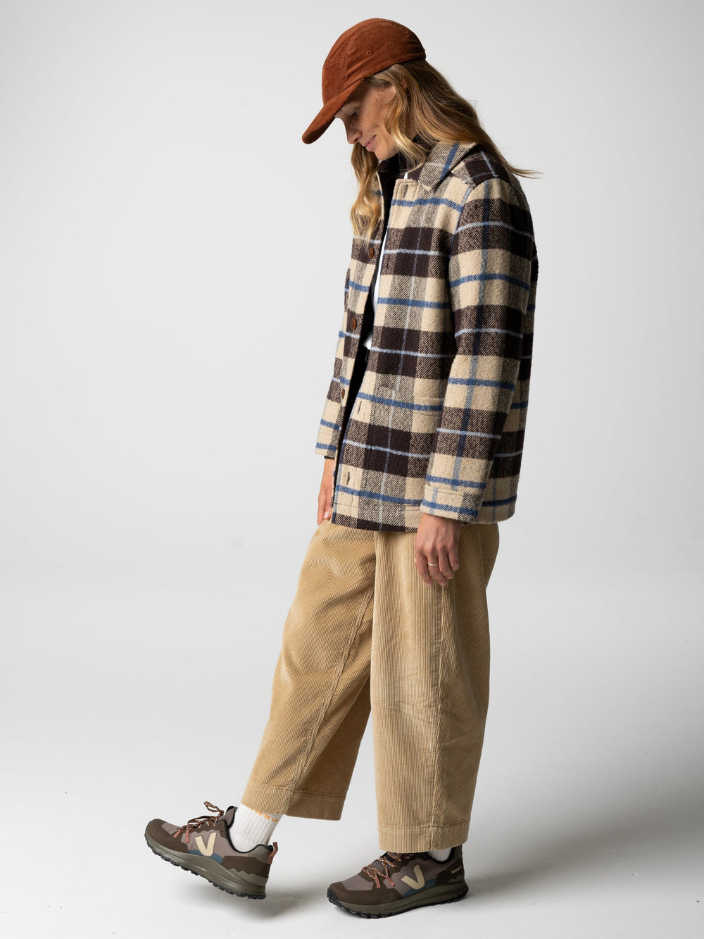 Wool Blend Blanket Jacket in Calico Multi - Stowe