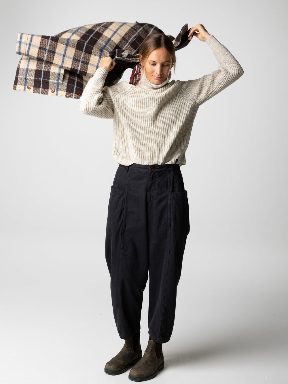 Wool Blend Blanket Jacket in Calico Multi - Stowe