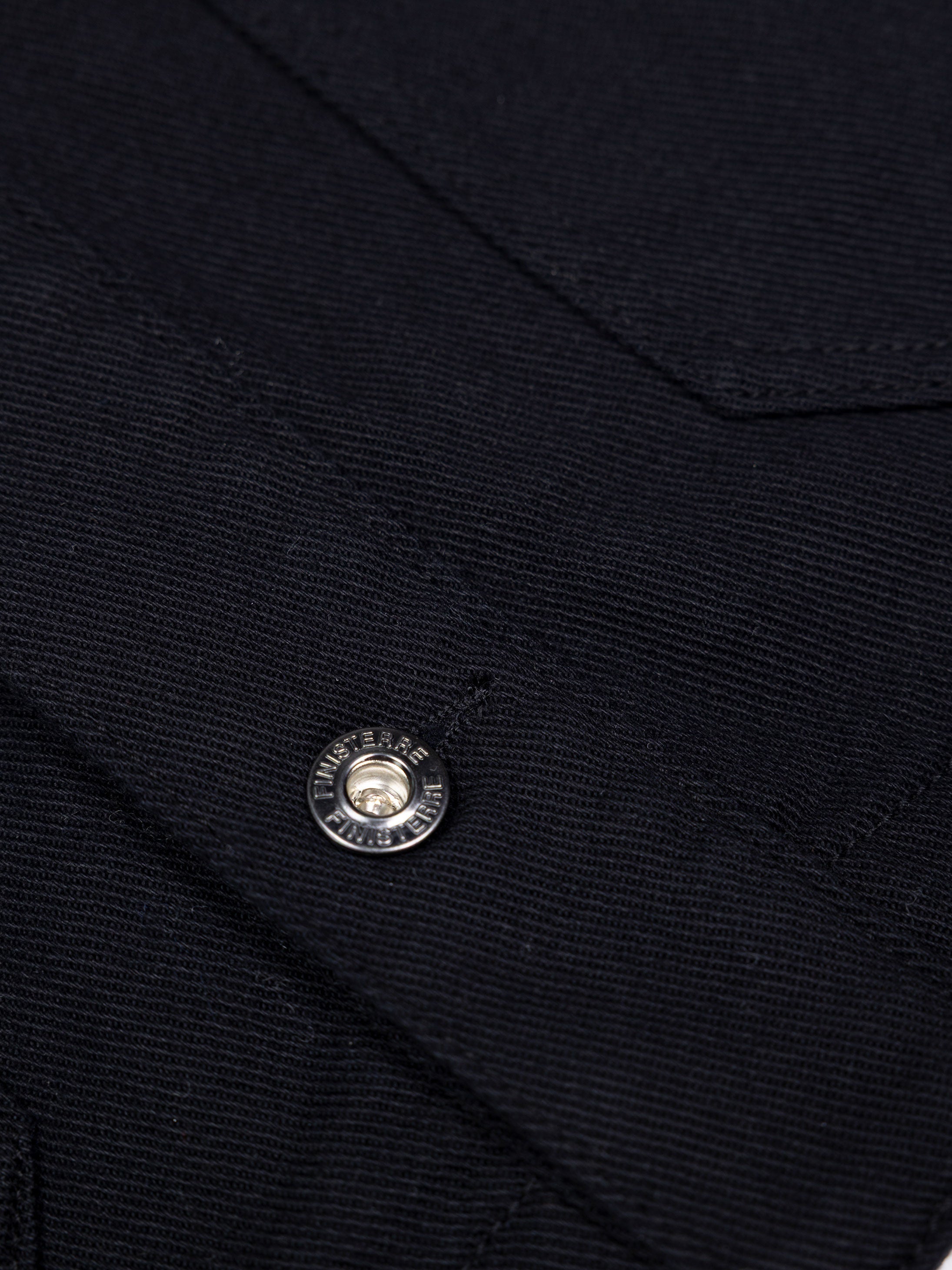 Organic Cotton Flannel Lined Chore Jacket in Black - Yarrel