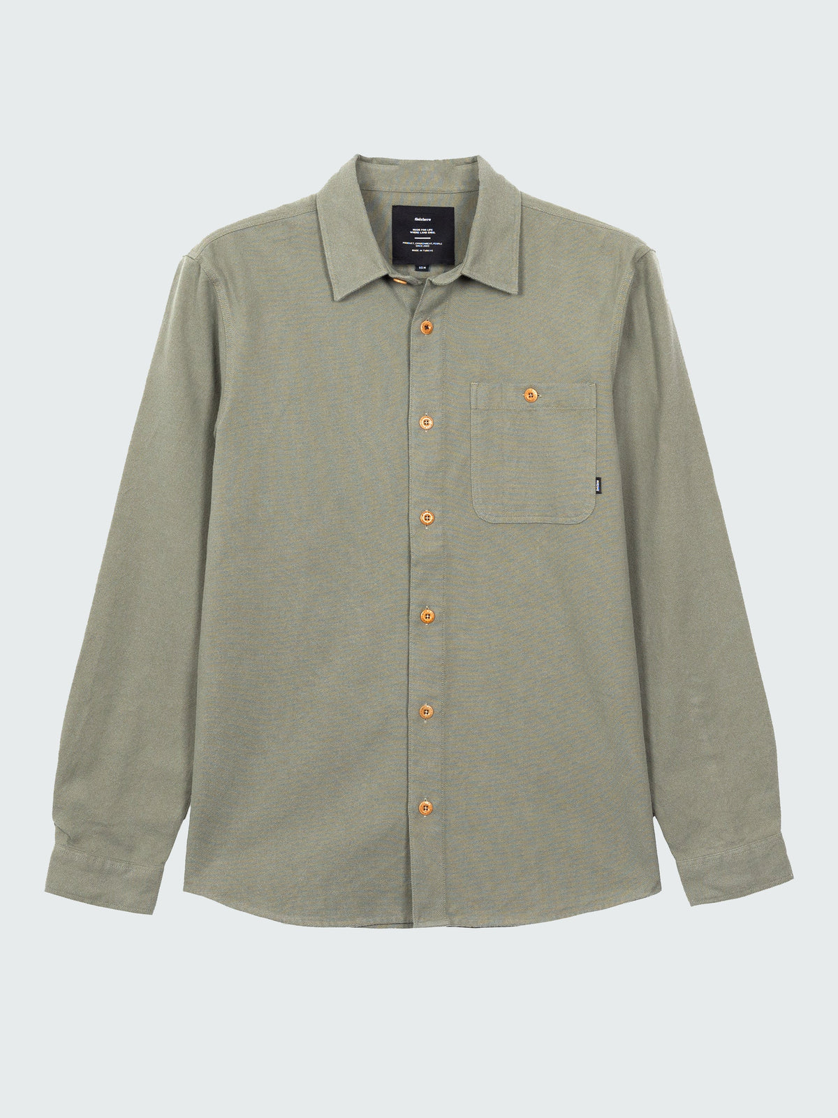 Organic Cotton Shirt in Shadow Green - Gylly