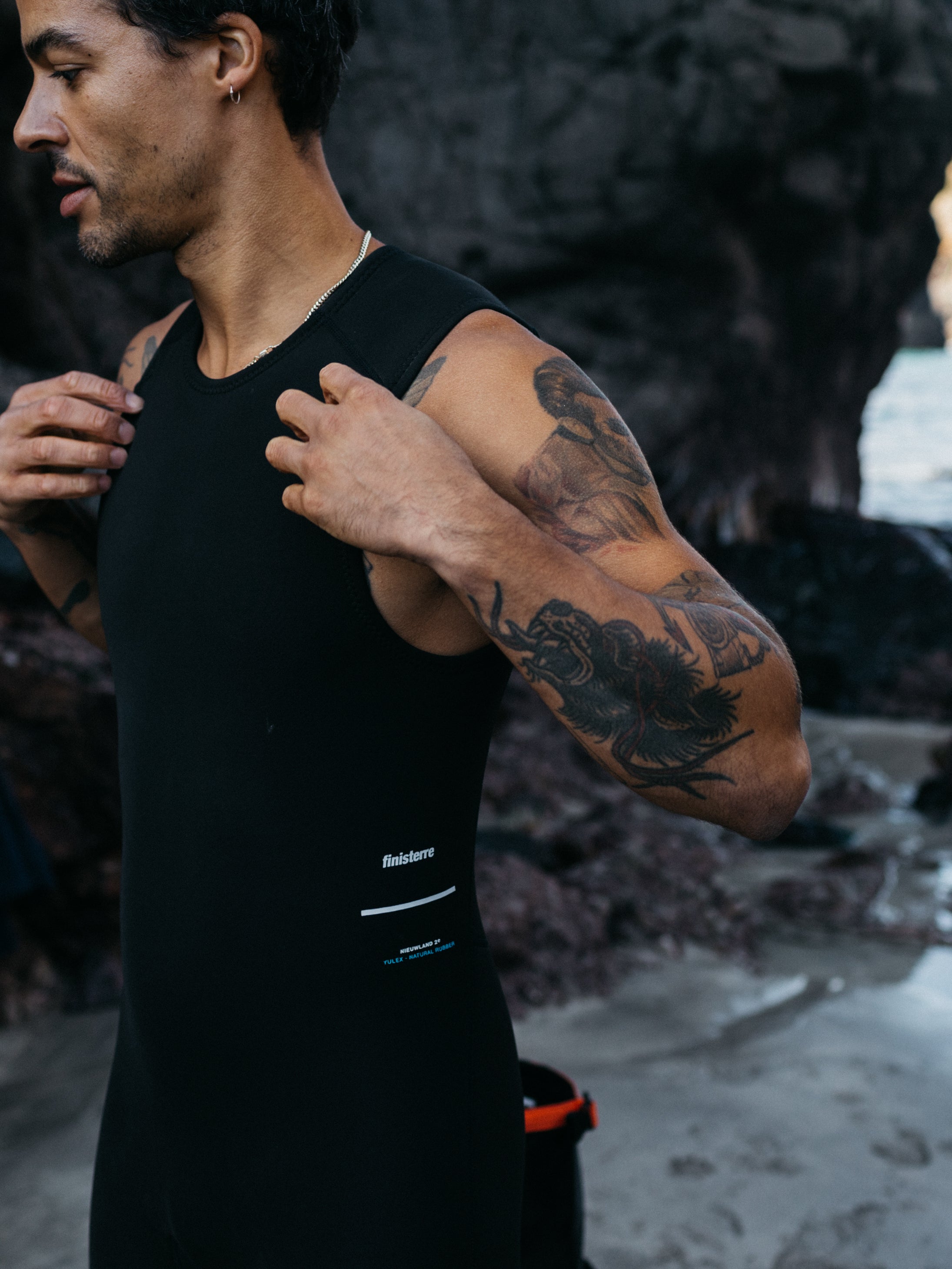 Nieuwland Yulex Sleeveless Shorty Wetsuit in Black