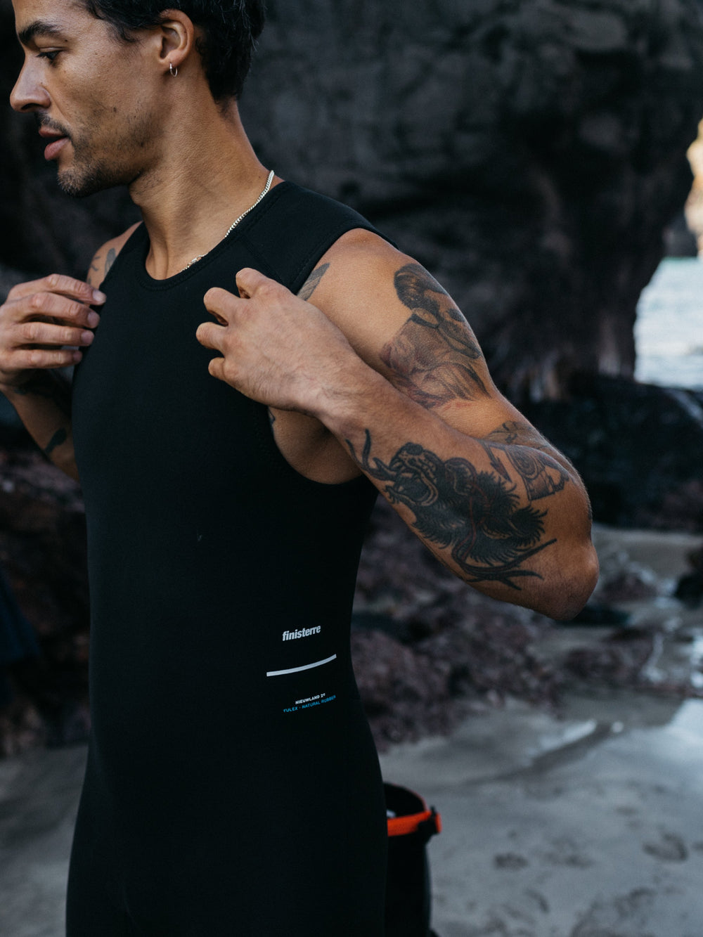 Nieuwland Yulex Sleeveless Shorty Wetsuit in Black