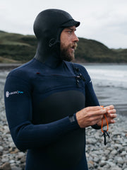 Nieuwland 5s Yulex Hooded Wetsuit in Ink