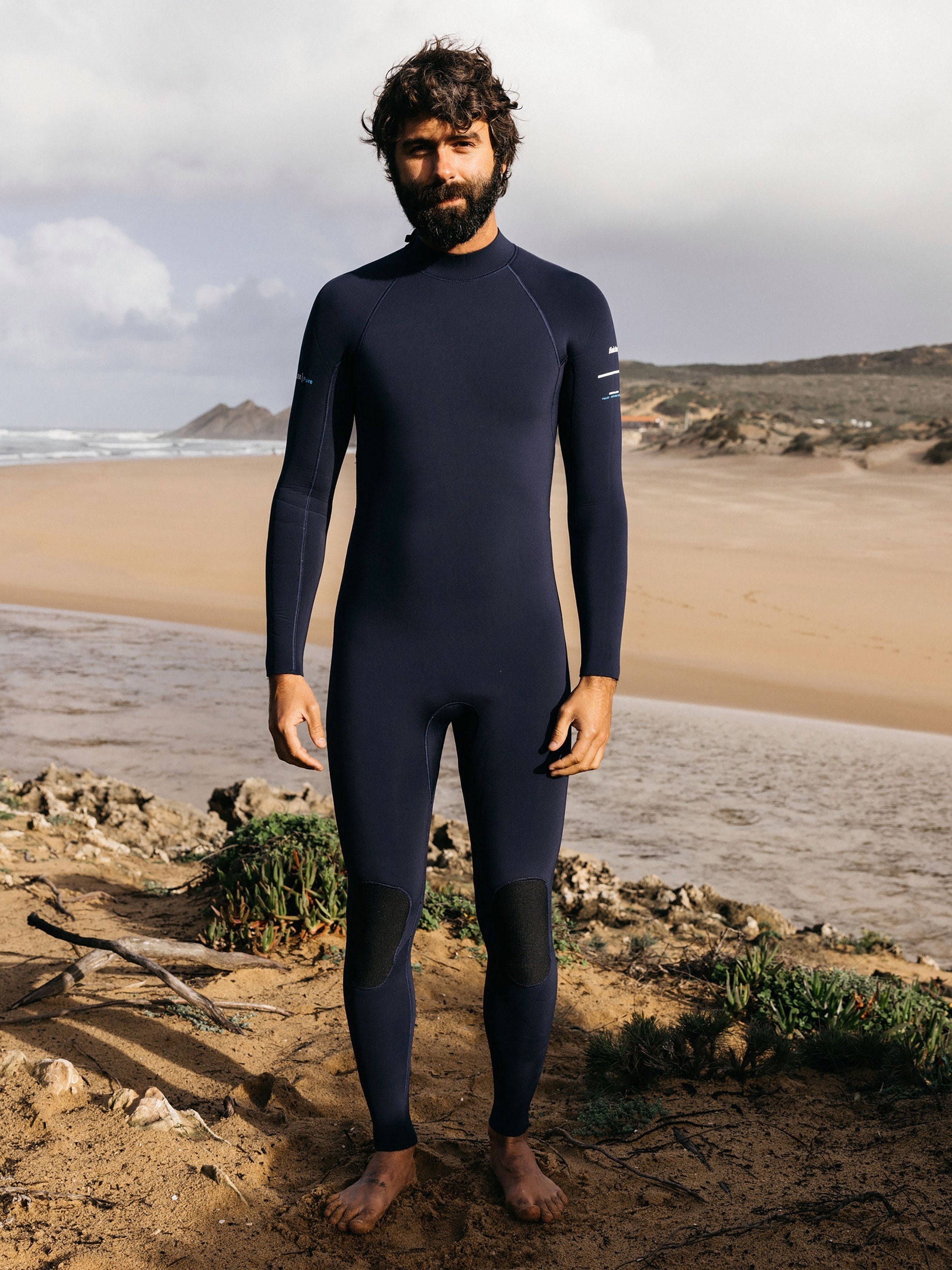 Nieuwland 3/2 Yulex Back Zip Wetsuit in Ink / Manuka