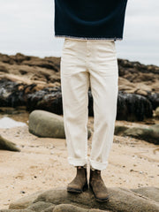 Yarrel Canvas Trouser in Ecru
