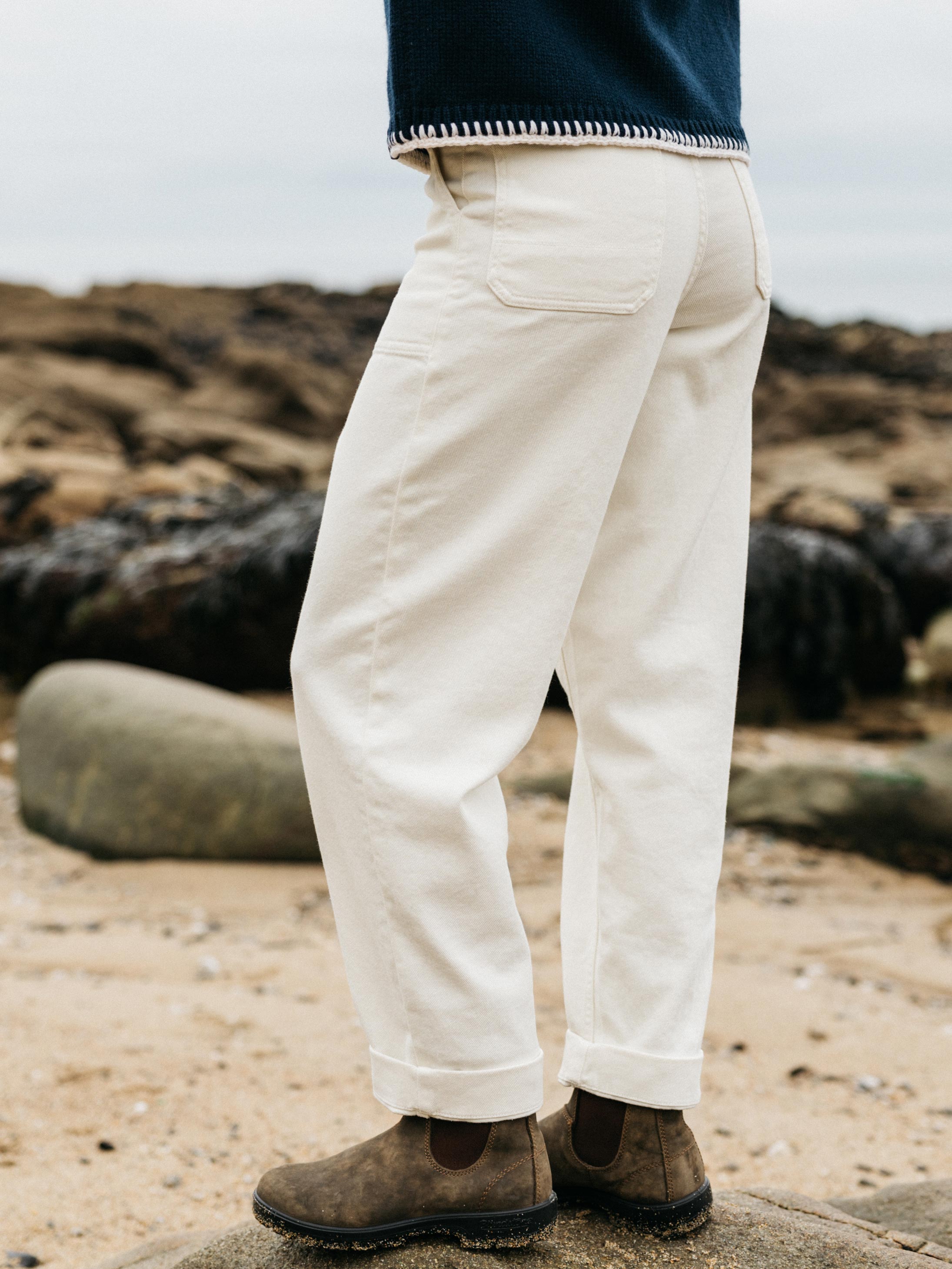 Yarrel Canvas Trouser in Ecru