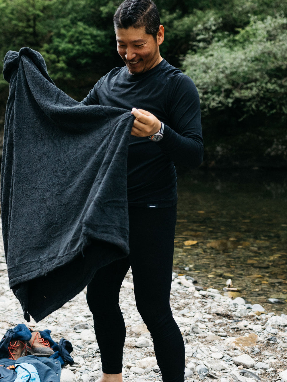 Eddy 2.0 Merino Wool Long Johns in Black/Olive