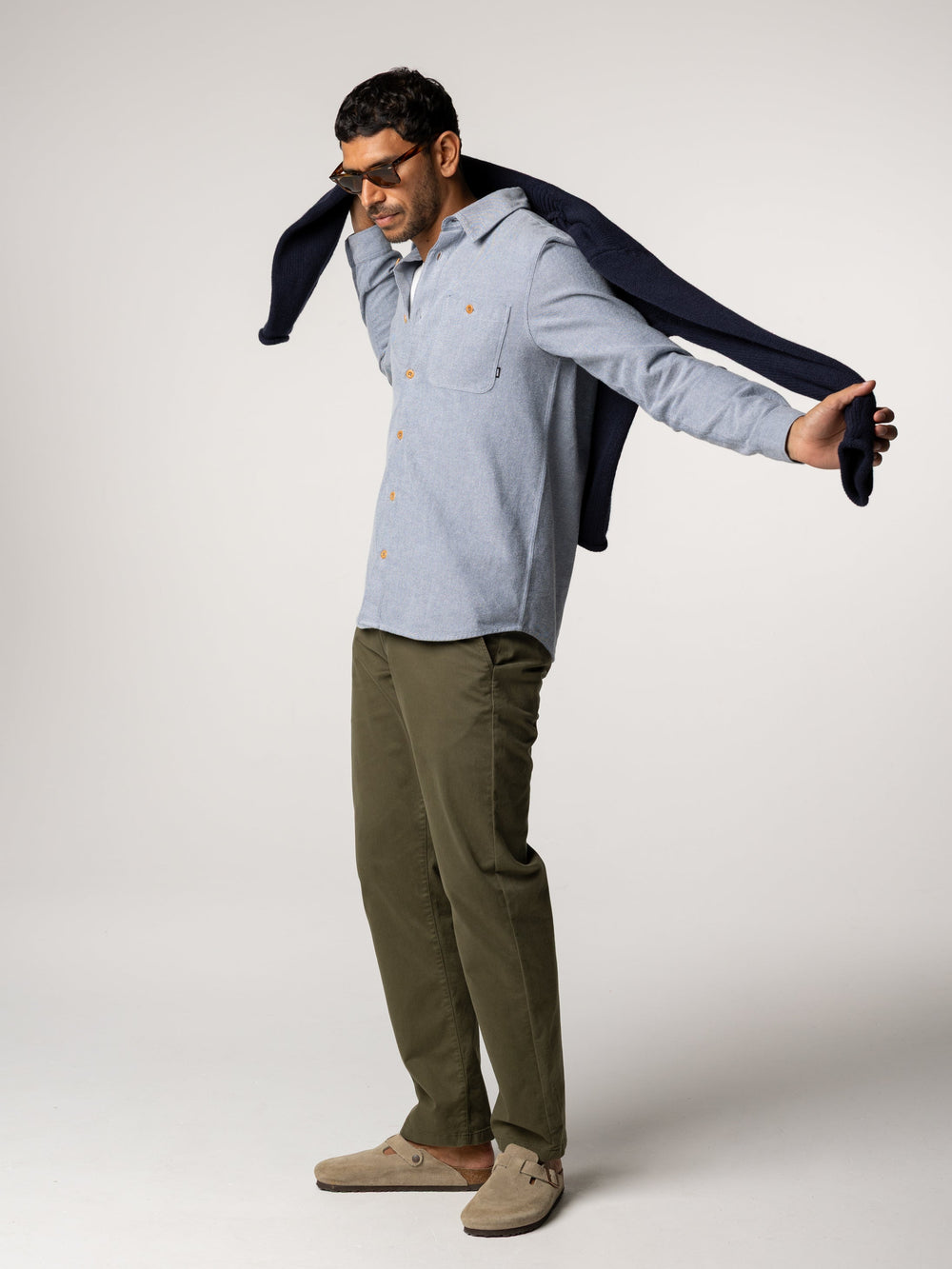Gylly Shirt in Indigo Dobby