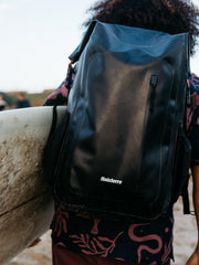 Waterproof Roll Top Backpack in Black | Adventure Ready