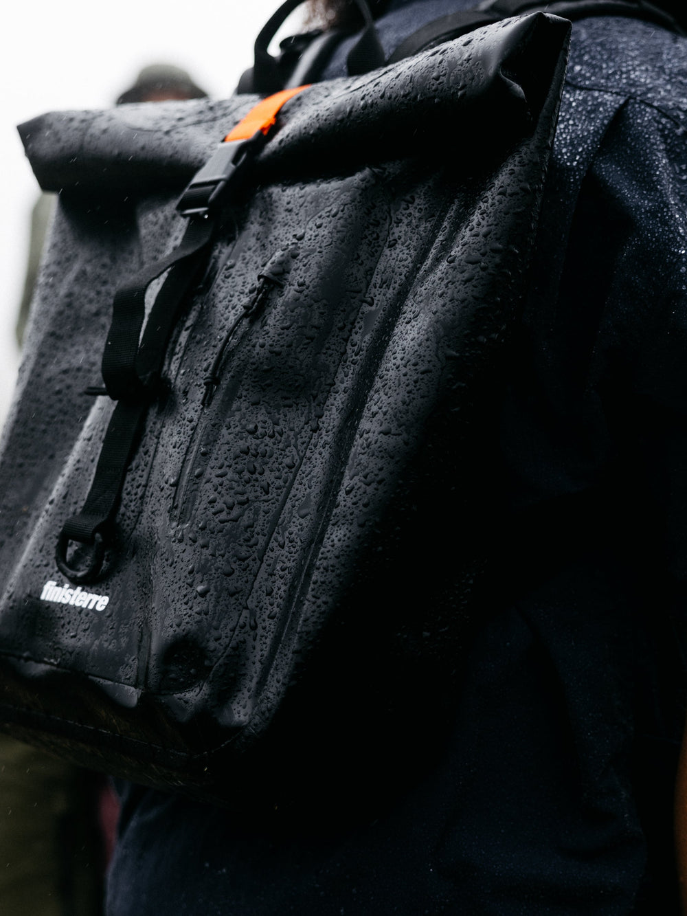 20L Waterproof Roll Top Backpack in Black