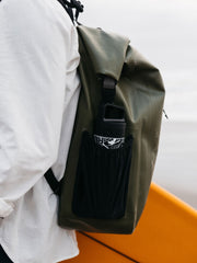 30L Waterproof Roll Top Backpack in Olive