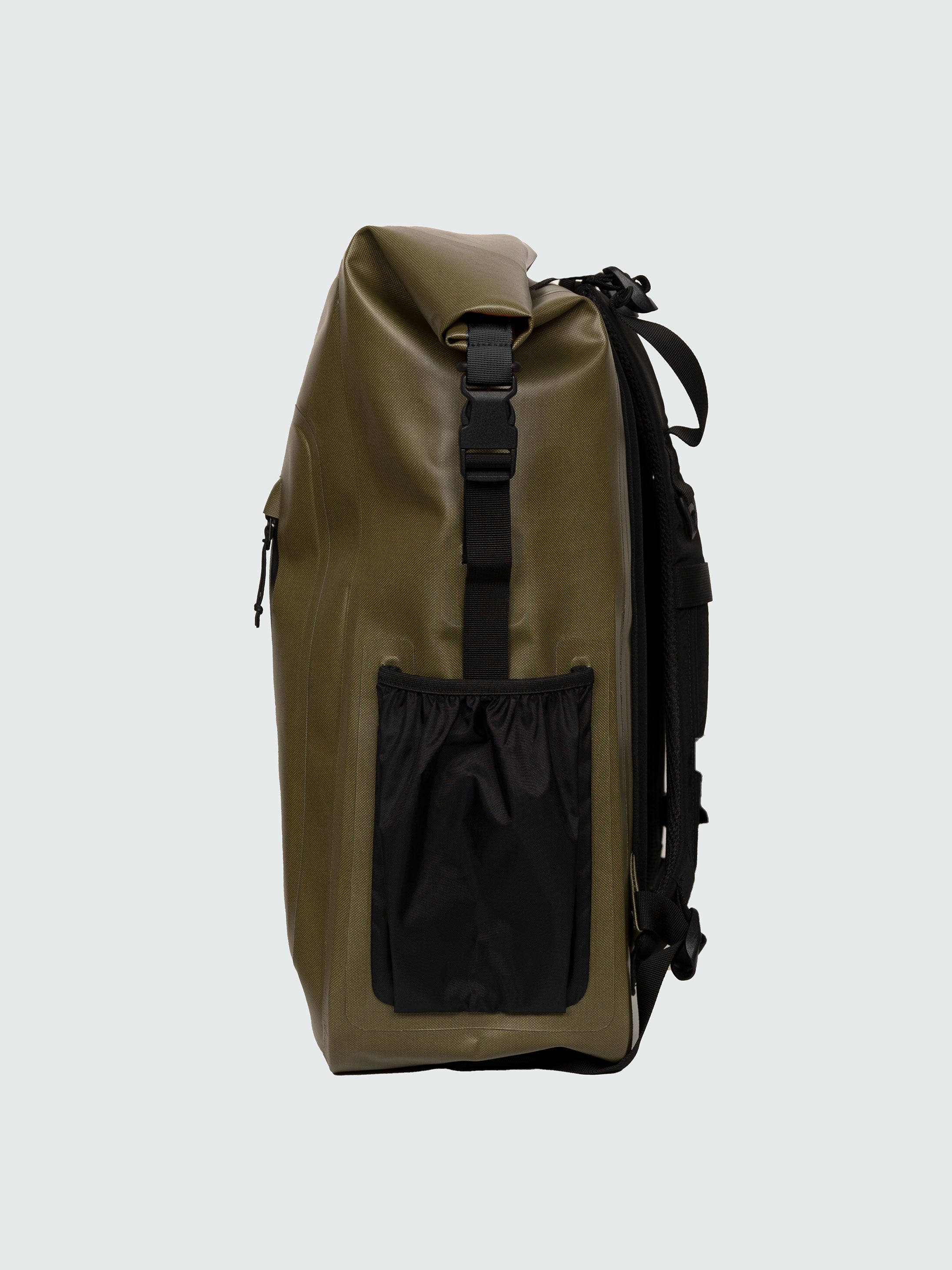 30L Waterproof Roll Top Backpack in Olive