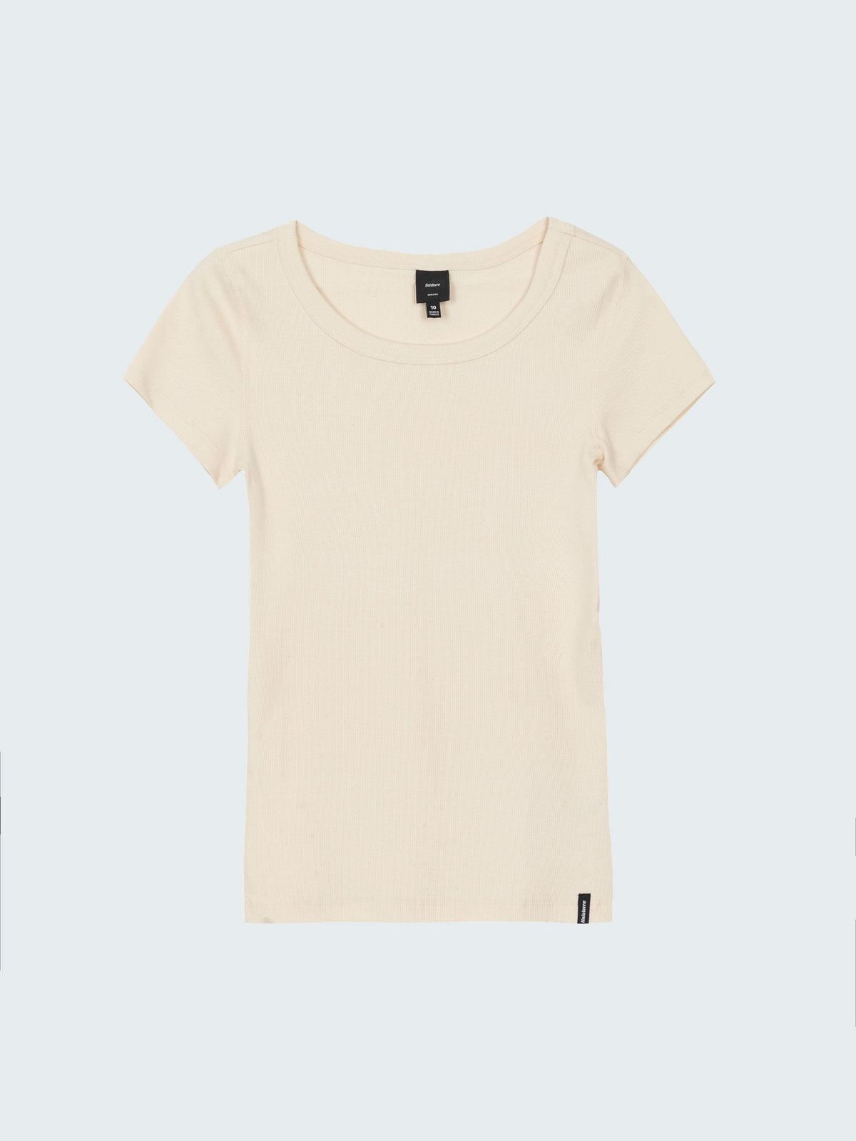 Organic White Ribbed T-Shirt - Powes