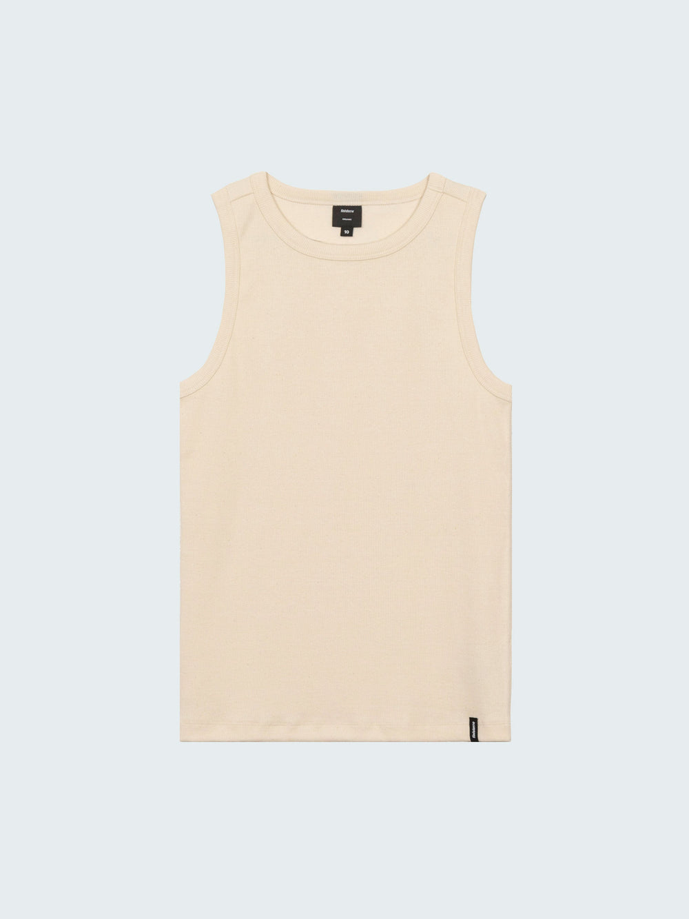 Organic White Ribbed Vest - Powes
