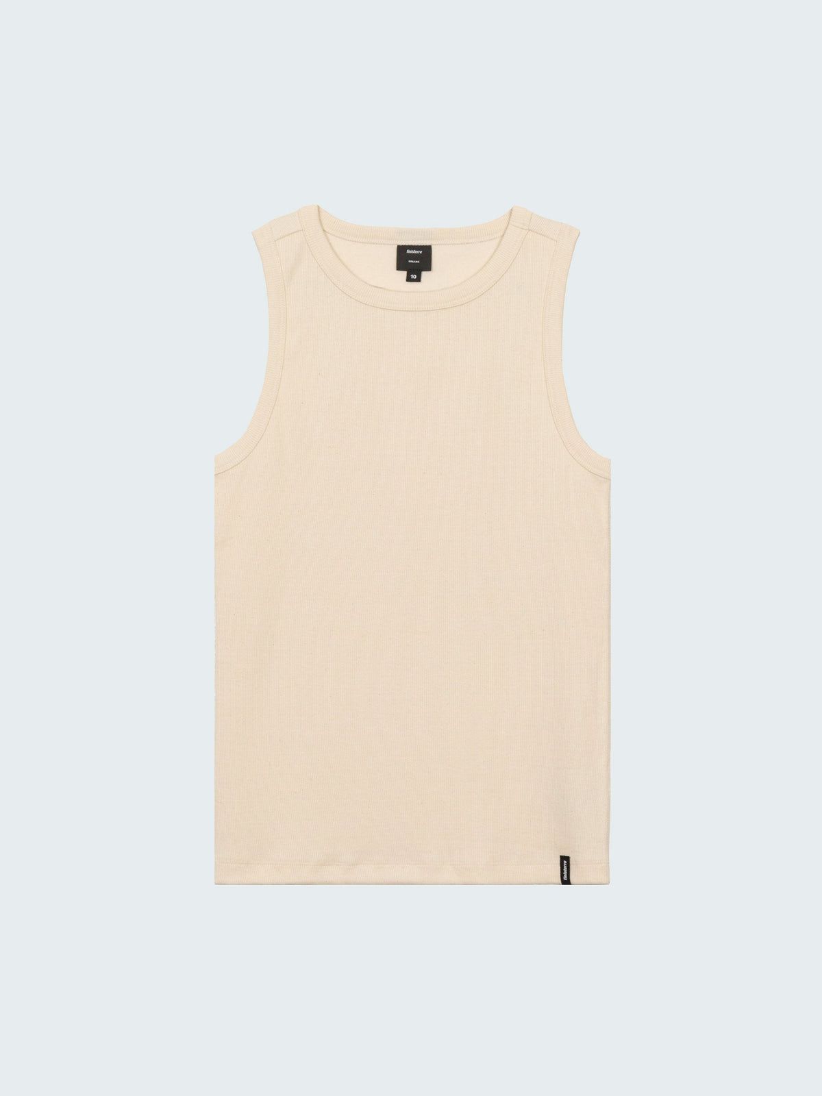 Organic White Ribbed Vest - Powes