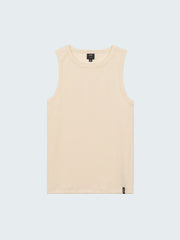 Organic White Ribbed Vest - Powes