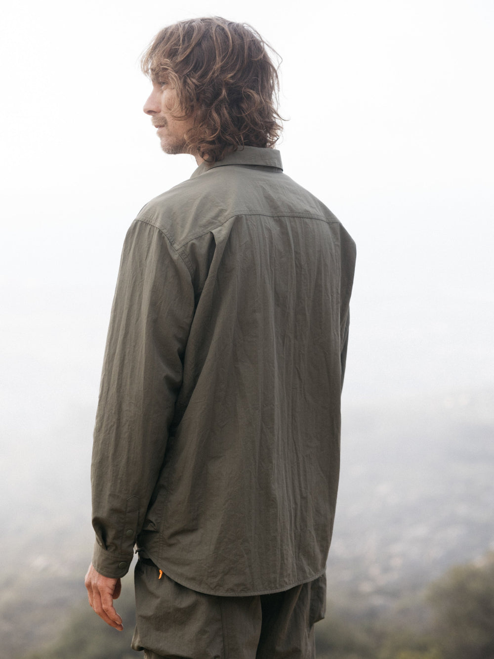 Recycled Long Sleeve Shirt in Olive - Wander