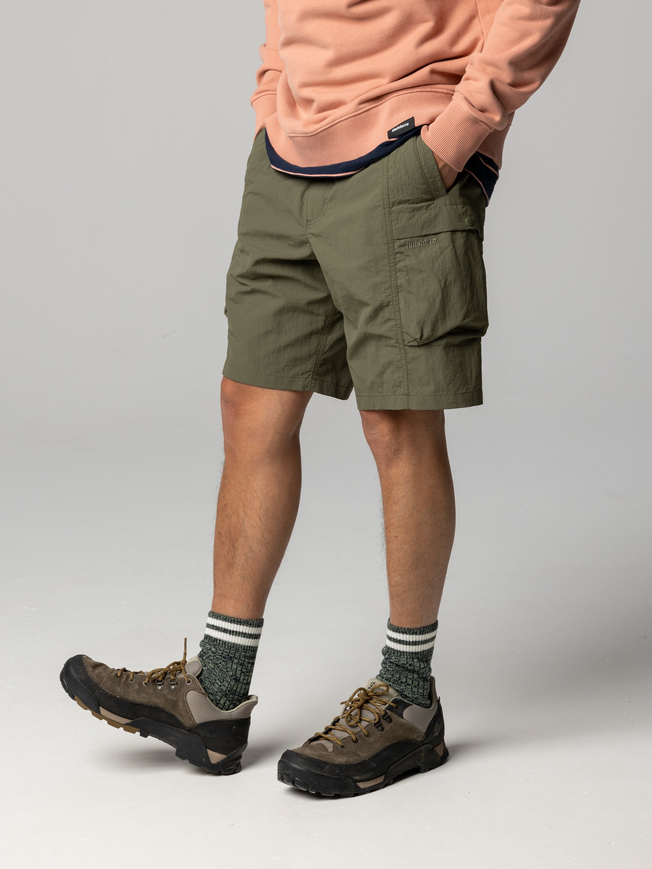 Recycled Shorts in Olive - Wander