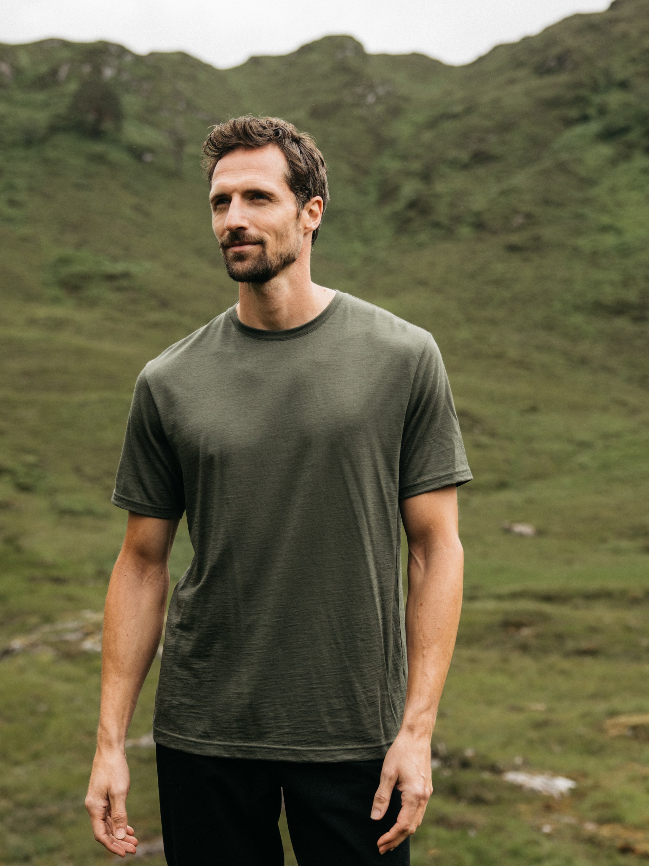 Merino Baselayer T-Shirt in Olive - Seeker