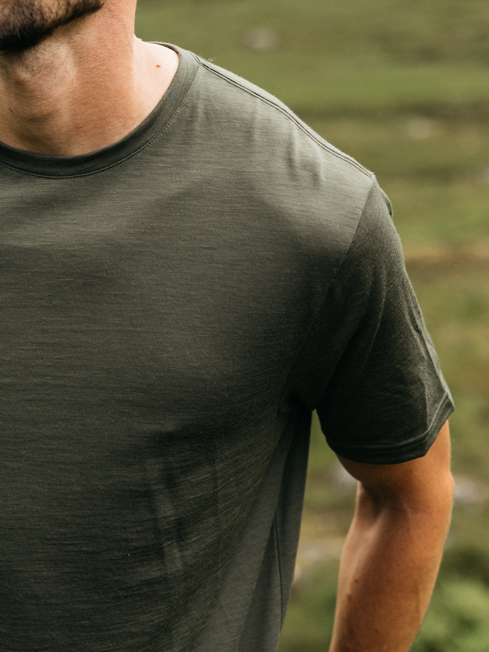 Merino Baselayer T-Shirt in Olive - Seeker