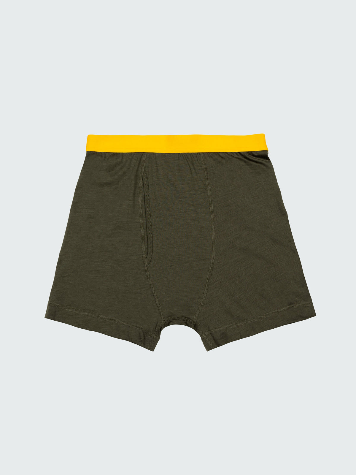 Merino Boxers in Olive/Yellow - Eddy