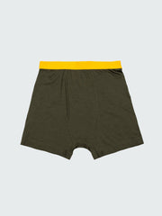 Merino Boxers in Olive/Yellow - Eddy