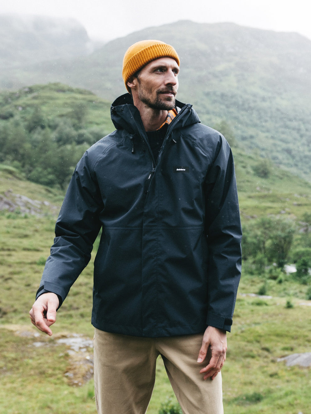 Recycled Waterproof Jacket in Navy - Skybird
