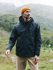 Recycled Waterproof Jacket in Navy - Skybird