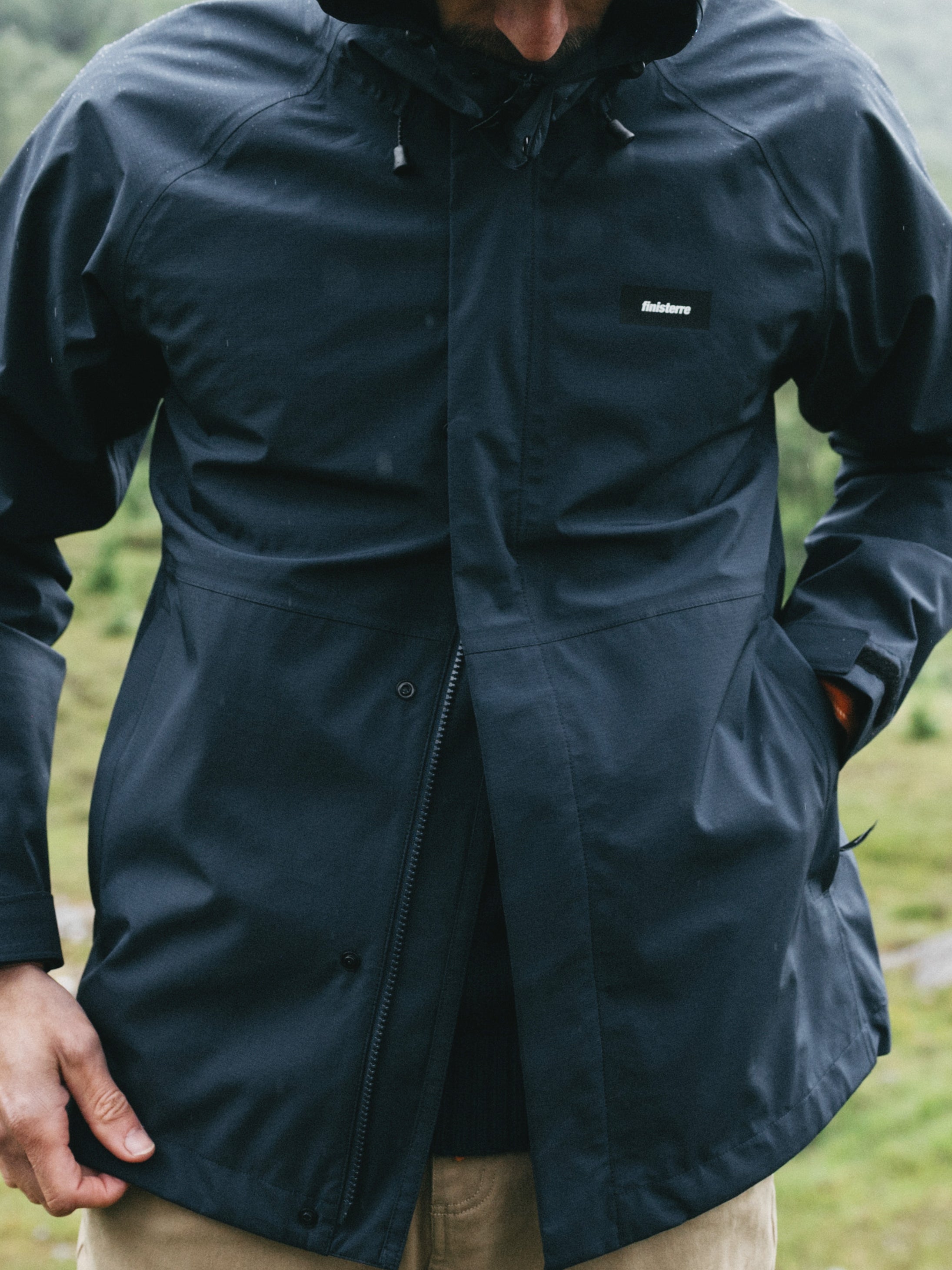 Recycled Waterproof Jacket in Navy - Skybird