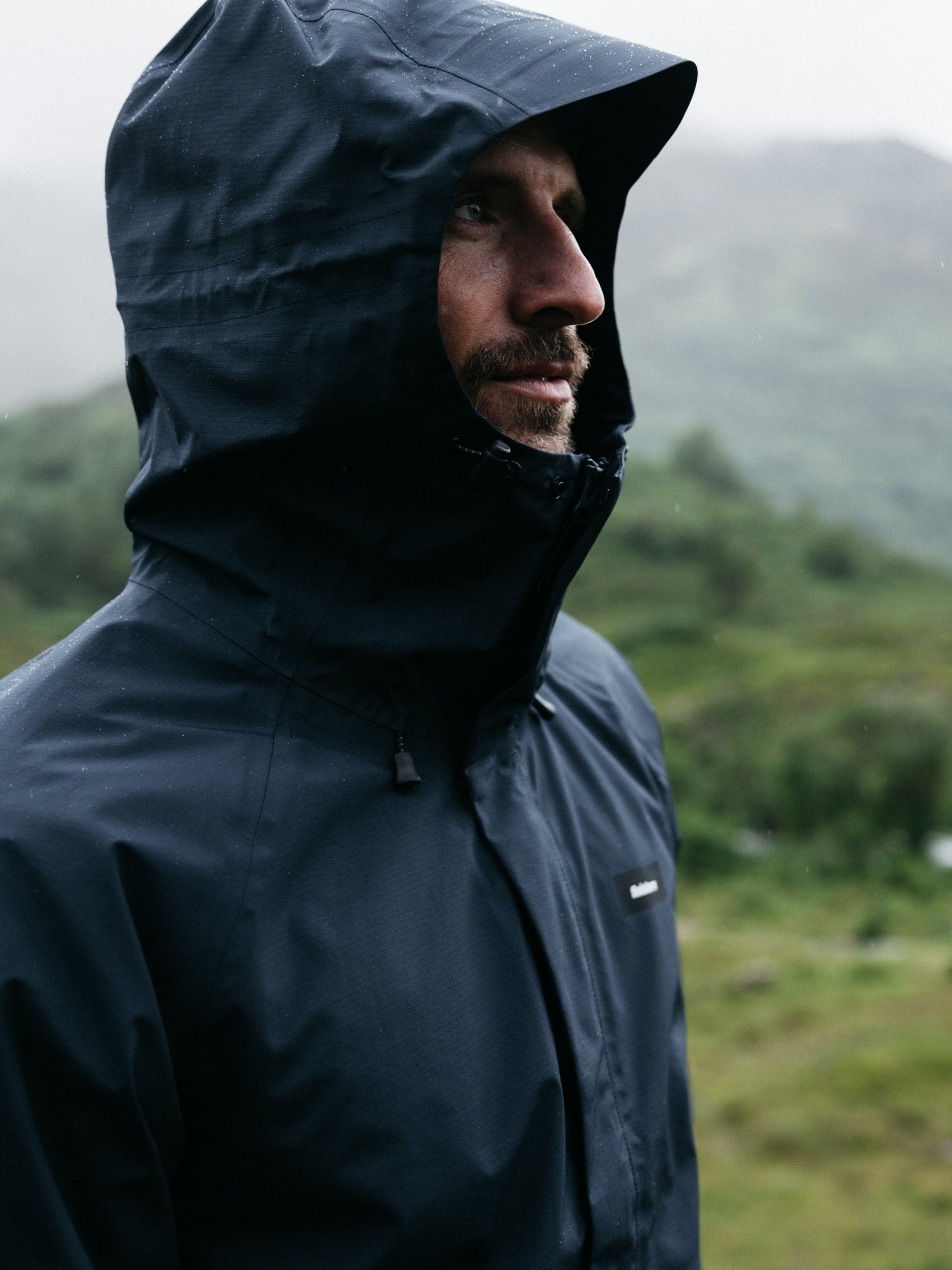 Recycled Waterproof Jacket in Navy - Skybird