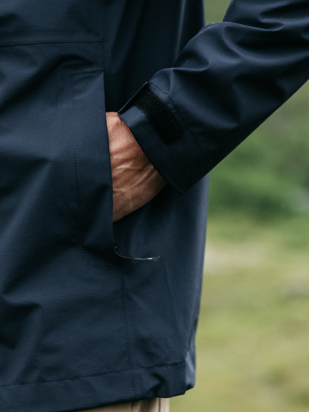 Recycled Waterproof Jacket in Navy - Skybird