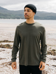 Merino Long Sleeve Baselayer in Olive - Seeker