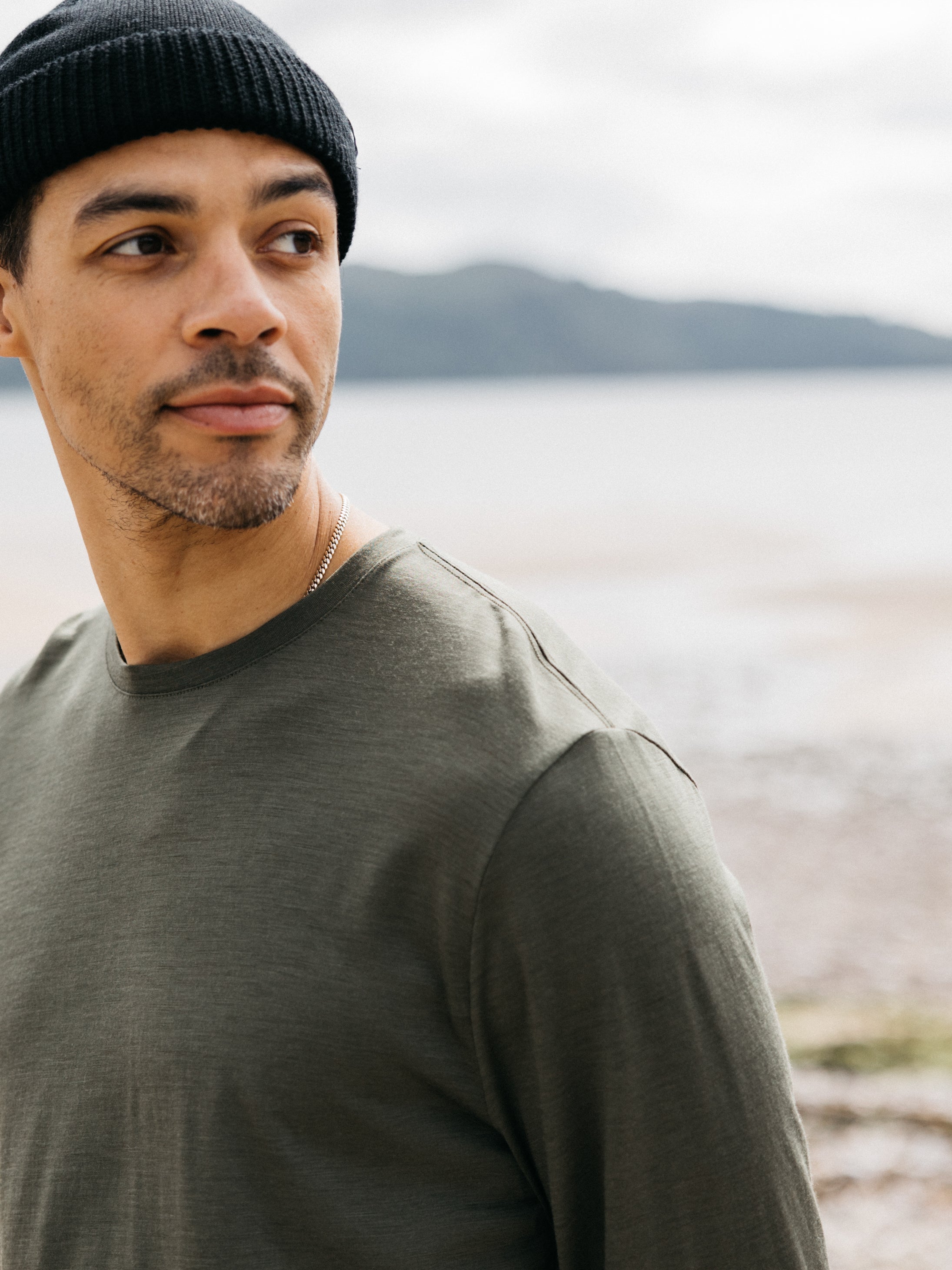Merino Long Sleeve Baselayer in Olive - Seeker