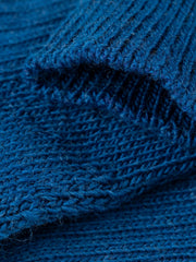Wool Blend Ribbed Sock in Blue
