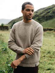 Wool Knit Jumper in Oatmeal - Mora