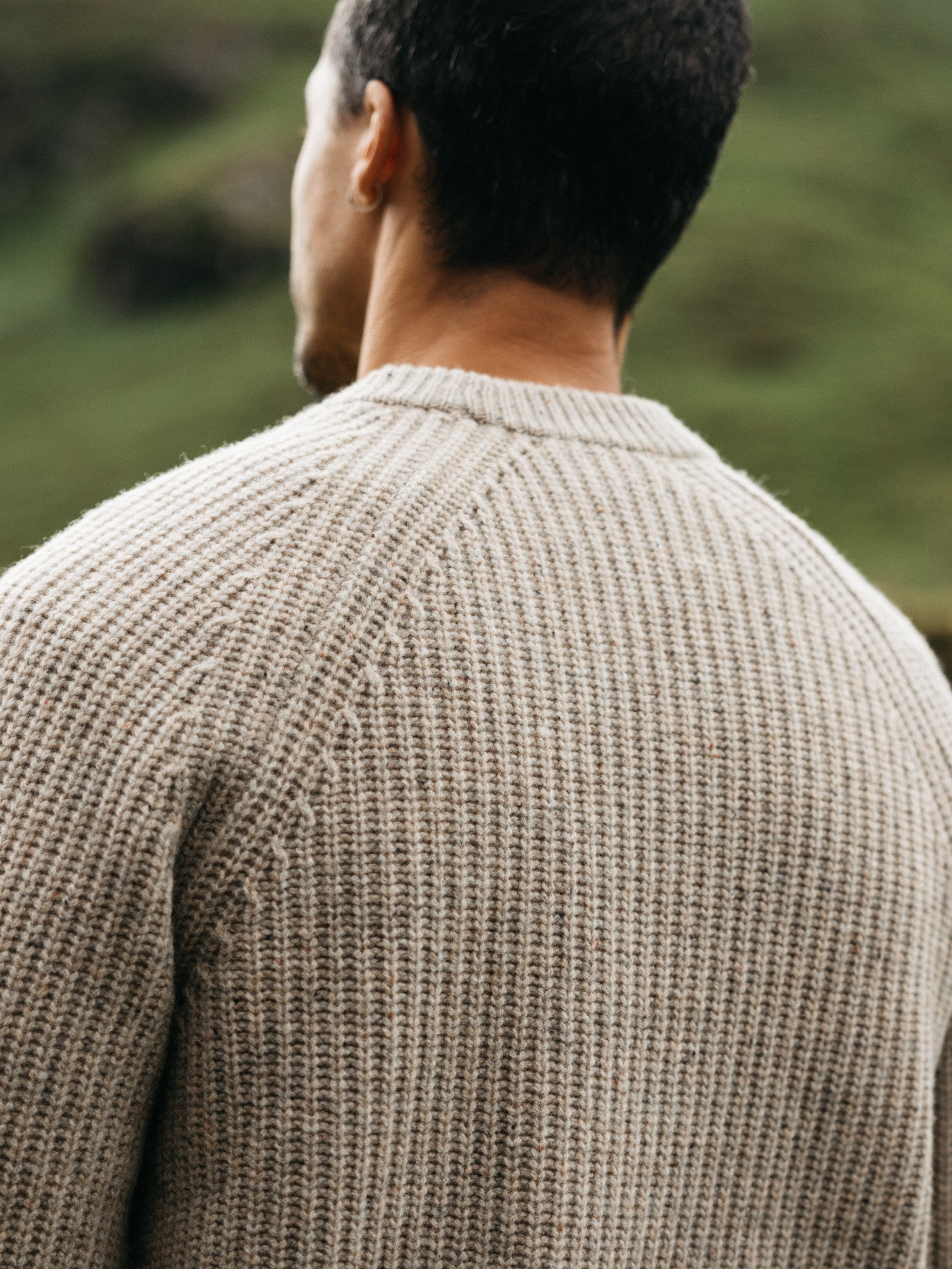 Wool Knit Jumper in Oatmeal - Mora