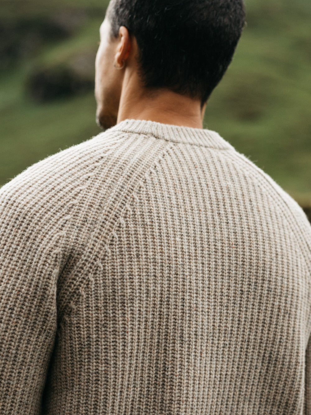 Wool Knit Jumper in Oatmeal - Mora