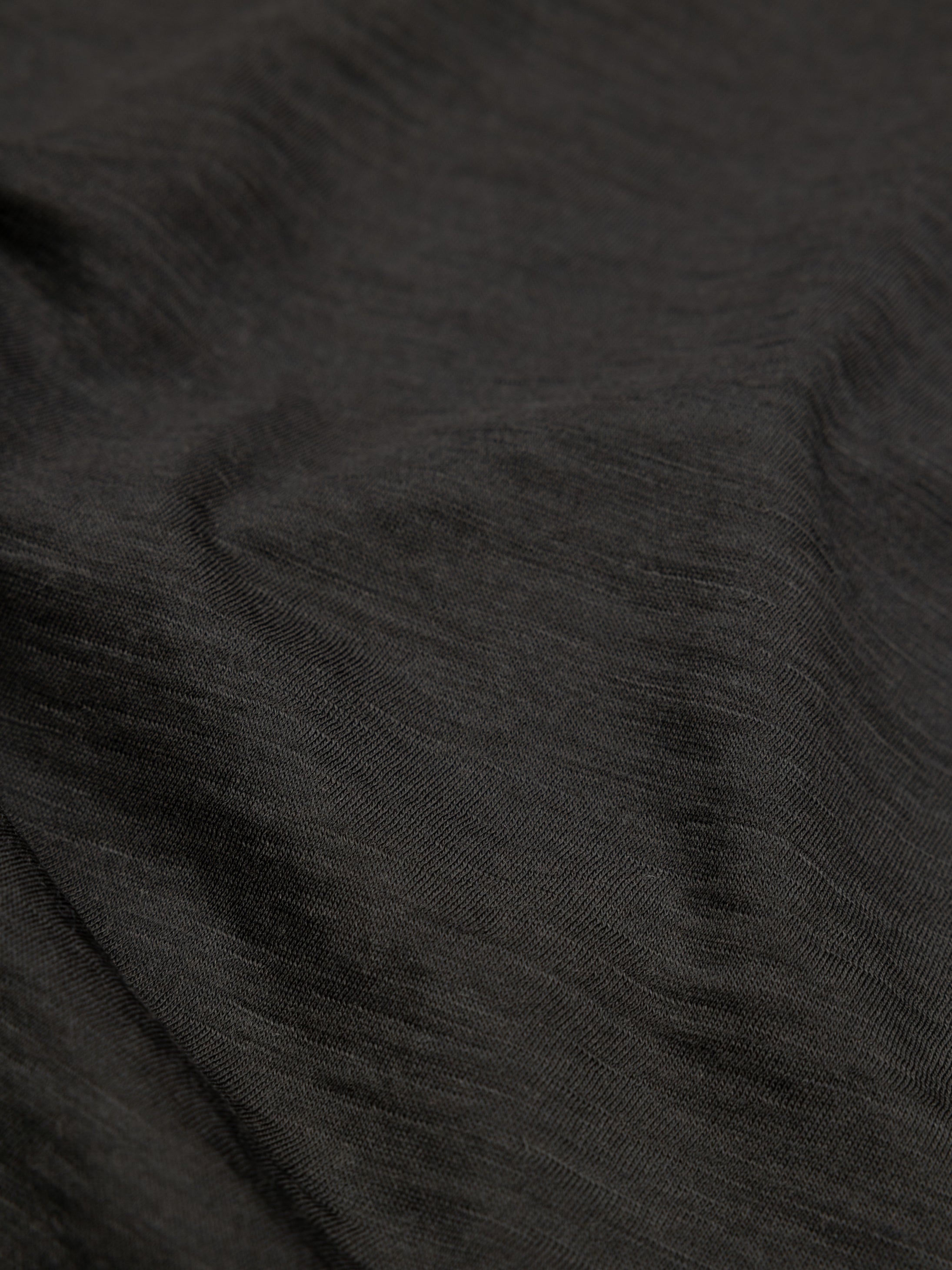 Merino High Neck T-Shirt in Raven - Seeker